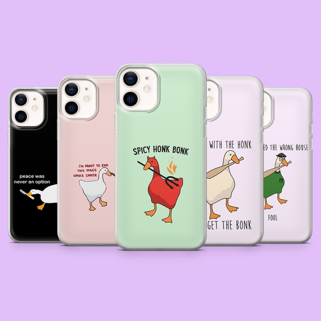 Duck Phone Case Goose Funny Meme Cover for iPhone 16 Pro Max, 15, 14