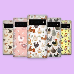 Chicken Phone Case Farm Animal Coop Hen Cover for Google Pixel 10, 10Pro XL, 9A, 9, 9Pro, 8, 7, 6A, Samsung S25, S24, S23, A16, iPhone 17Air