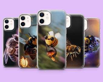 Hummel Handyhülle Honey Bee Save The Bees Cover für iPhone 15, 14, 13, 12, 11, Samsung S24Ultra, S23FE, S22, A15, A54, A25, A14, Pixel 8A