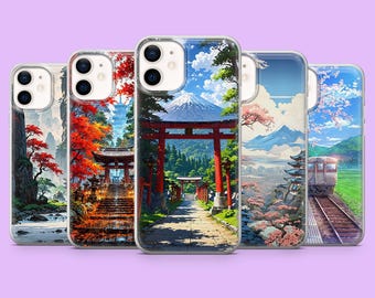 Telefoonhoesje Nature Japan met Japans landschap voor iPhone 17, 17Pro, 16, 15, 14, 13, 12, Samsung S26, S25, S24, A17, A16, A56, Pixel 11, 10A