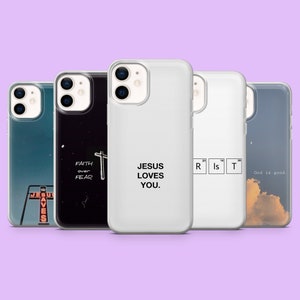 Religious Phone Case Jesus Christ Christianity Cover for iPhone 15, 14, 13, 12, 11, Samsung S24Ultra, S23FE, S22, A15, A54, A25,A14,Pixel 8