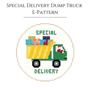 Dump Truck Needlepoint E-Pattern