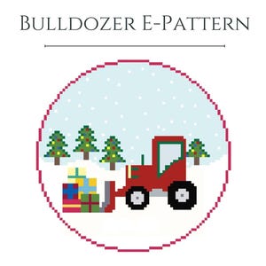 Bulldozer Truck Needlepoint E-Pattern