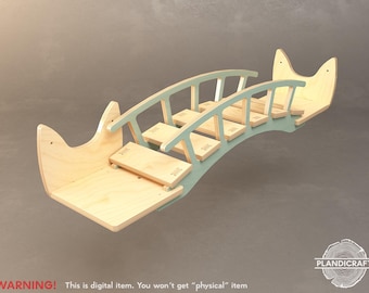 Digital CNC File: BIRBIR Cat Wall Bridge for corner | Plywood Pet Furniture (Customizable)