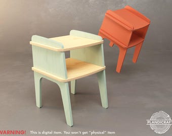 HOP Nightstand | Digital Item | Customizable | Bedside Table | Coffee Table | Living Room | CNC File | Dxf - Dwg - STL File