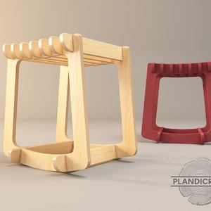 BALANCE Stool | Digital Furniture | Rocking Stool | CNC File | Dxf - Dwg - STL File