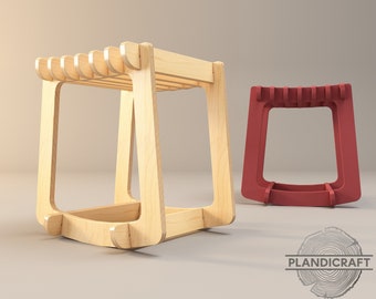 BALANCE Stool | Digital Furniture | Rocking Stool | CNC File | Dxf - Dwg - STL File