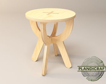 HILAL Stool | Customizable | Digital File | Side Table | CNC File | Dxf Dwg File