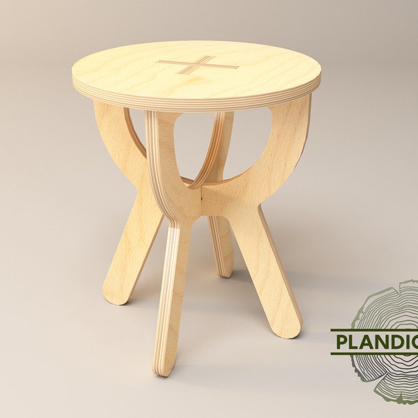 HILAL Stool | Customizable | Digital File | Side Table | CNC File | Dxf Dwg File