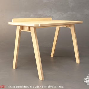 KUYRK Desk | Digital Item | Office Table | Customizable  | CNC File | Dxf - Dwg - STL File