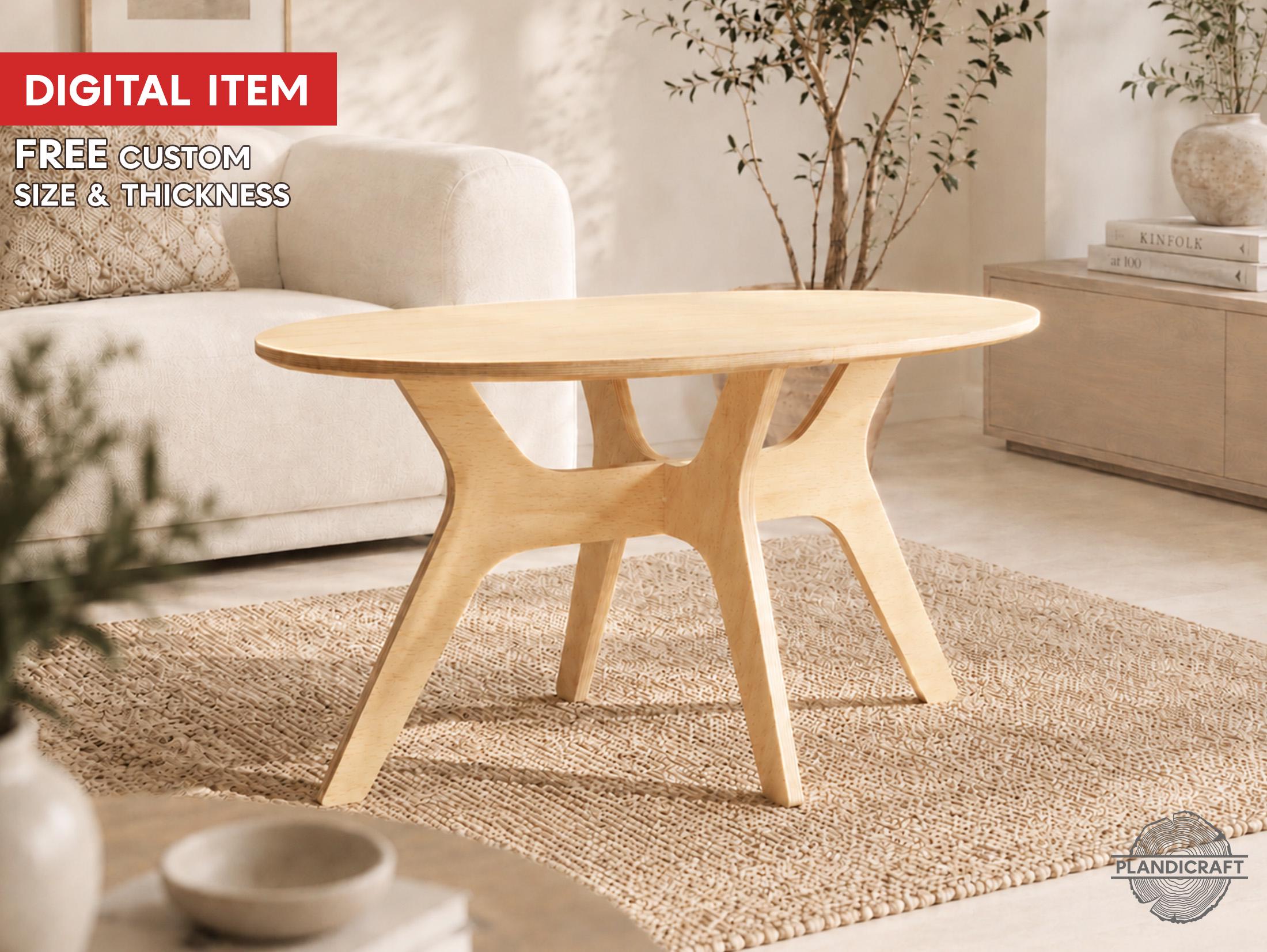 UTU Coffee Table | Customizable | Living Room | CNC File | Dxf