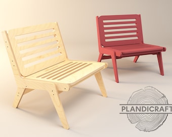 HOPE Lounge Chair | Digital File Not Physical Item | Scandinavian Armchair |  CNC File | Dxf - Dwg - STL File | Furniture Plan