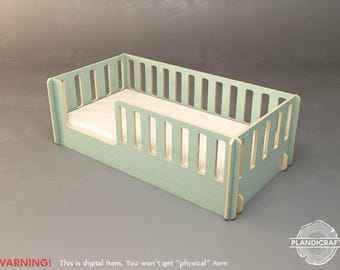 Digital CNC File: SERCE Kids Bed Frame  Plywood Design, Montessori inspired (Digital Item) (customizable)