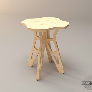 Yonca Stool CNC File: DXF DWG (Digital Item) (customizable)