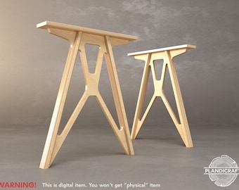 Digital CNC File: FUSFU Table Legs | Modern Style | Plywood Legs (Customizable)