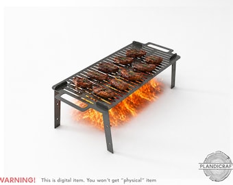 Digital File: HIMU Detachable Metal Grill | Laser Cut | Flatpack | No need welding (Customizable)