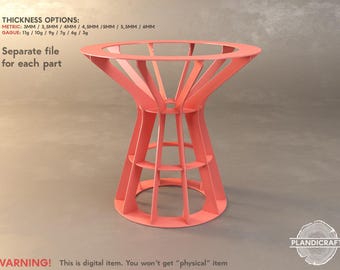 DIGITAL File: Dlor Metal Table Base | Laser Cut Table Design | Parametric  (Customizable)