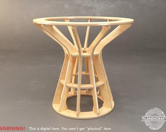 Digital CNC File: DLOR Table Base  | Parametric Style | Round Table Plan (Customizable)
