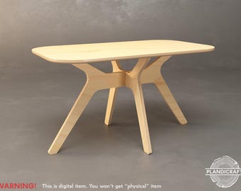 UTTI Coffee Table CNC Plan: 18mm Birch Plywood (Digital File)
