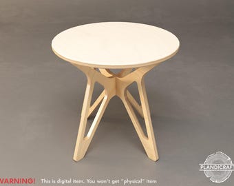 CNC KIPKIP Coffee Table Plan: 18mm Plywood Furniture, Midcentury Modern (Digital File) (Customizable)
