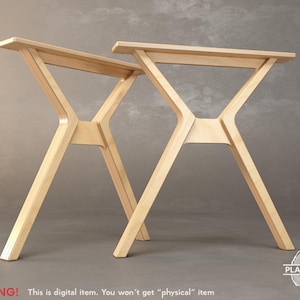 Digital CNC File: ESTRIE Table Legs | Modern Style | Plywood Legs (Customizable)