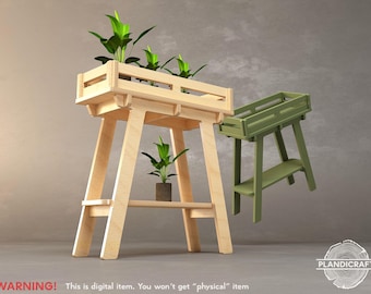 WEGL Plant Stand | Customizable | Digital File | Pot Holder & Bookshelf for Balcony