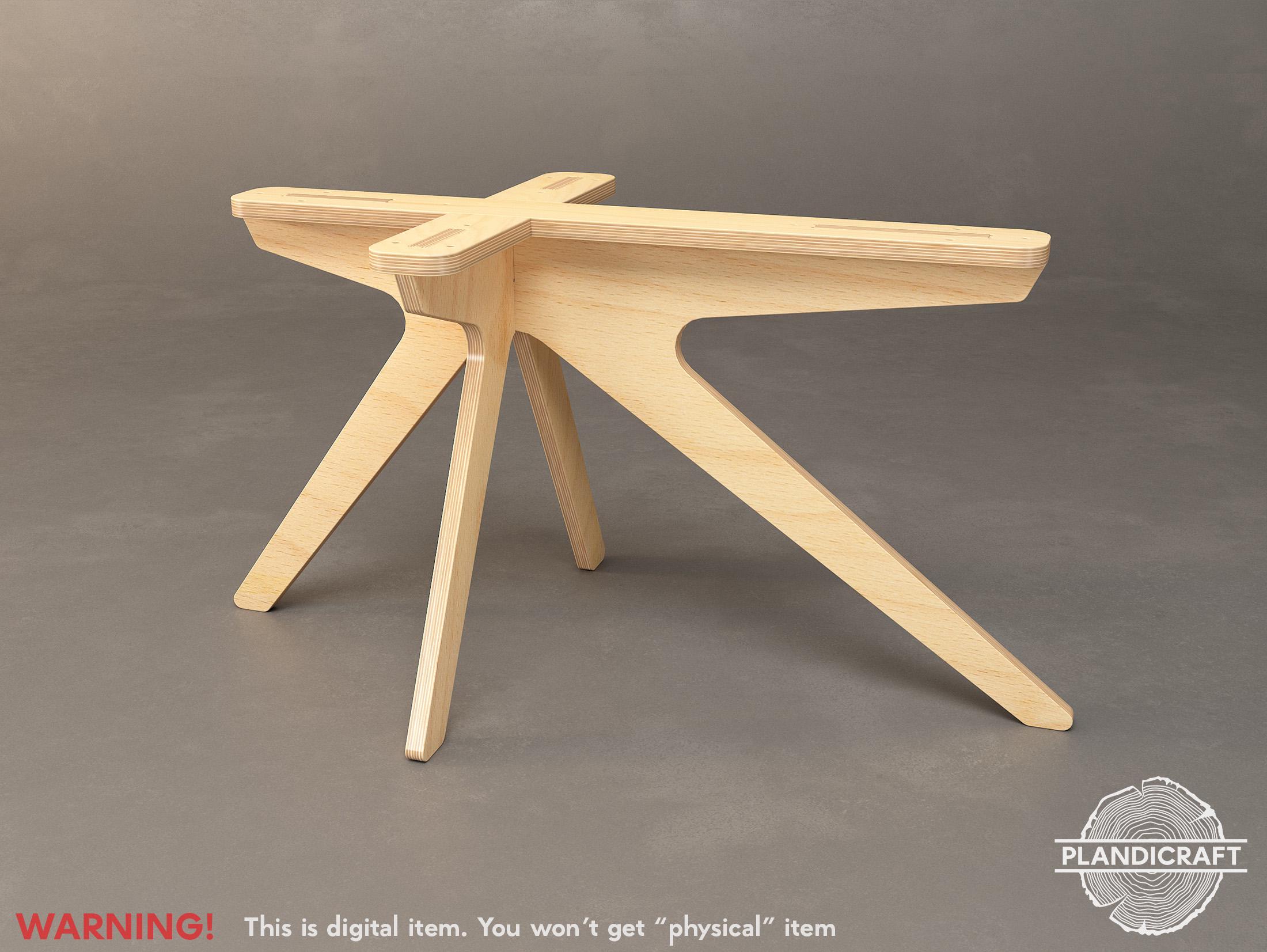 HELIP Coffee Table Base CNC File: Plywood Design (digital Item