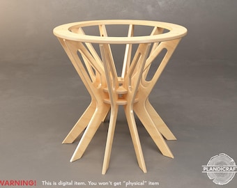 Digital CNC File: ANGEL Round Table Base | Parametric Style | Dining Table Legs (Customizable)
