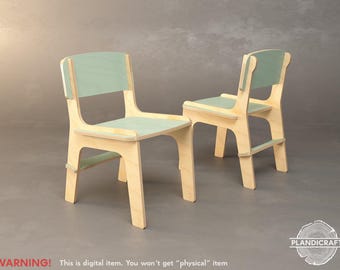 Digital CNC File: SIMPLY Chair | Flatpack Chair | Plywood | Chair Plan (CUSTOMIZABLE)