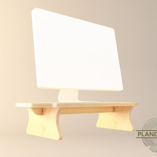 Monitor Stand LALE | Digital File for Cnc Router | CUSTOMIZABLE | Desk Shelf | Monitor Riser |