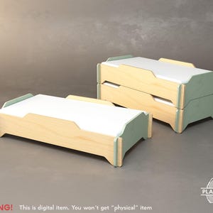 CNC Router Plans: GROWI Stackable Kid Bed, Montessori Design (Digital File)