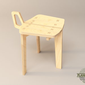 KUYRUK Stool | Digital File, Not Physical Item |Customizable | CNC File | Dxf Dwg File