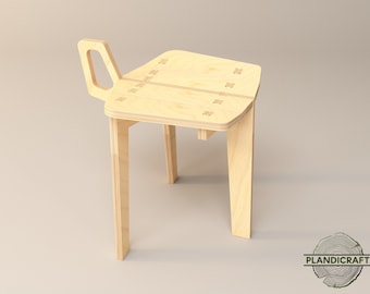 KUYRUK Stool | Digital File, Not Physical Item |Customizable | CNC File | Dxf Dwg File