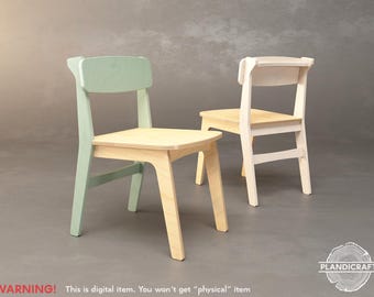 Digital CNC File: TAIL Chair | Living Room Furniture Design |  Customizable | Plywood | Chair Plan