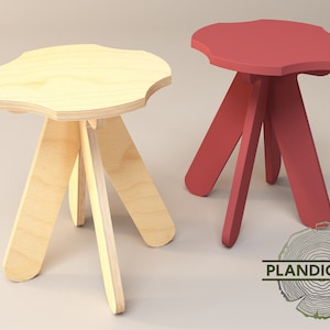 POF Stool | DIGITAL Item, Not Physical item | Customizable | CNC File | Dxf Dwg File | Digital File
