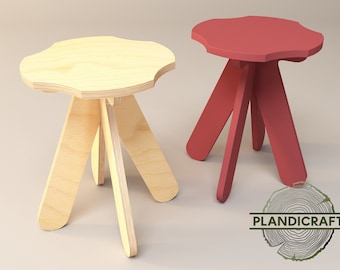 POF Stool | DIGITAL Item, Not Physical item | Customizable | CNC File | Dxf Dwg File | Digital File