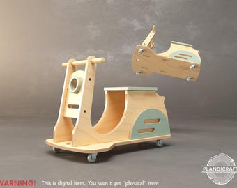 Digital CNC File: TUPTUP Kids Ride-on Toy | Montessori Inspired  (Customizable)