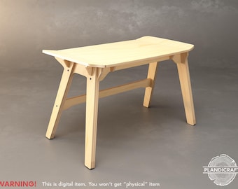 NEWERA Desk | Digital Item | Office Table | Customizable  | CNC File | Dxf - Dwg - STL File