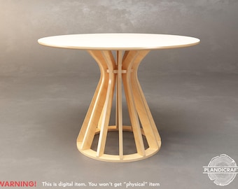 VUUV Table CNC File  - Round, Parametric Design (Digital File)