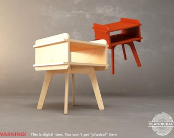 TAAK Nightstand CNC File | 18mm Plywood Bedside Table (Digital Item) (customizable)