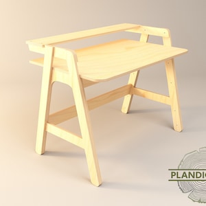 CEKKE Desk | This is Digital Item not physical | Customizable | Plywood Desk | Office Desk | Digital Item | CNC File | Dxf - Dwg - STL File