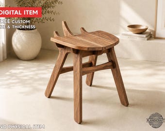 STINGRAY Stool |Customizable | CNC File | Dxf Dwg File | DIY Furniture Plan