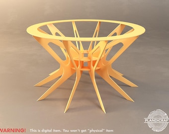 Angel Metal Coffee Table Base Plan: Laser Cut Table Design (Digital File)
