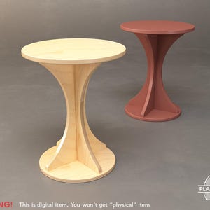 CNC TRB Coffee Table Plan: 18mm Plywood Furniture, Midcentury Modern (Digital File) (Customizable)