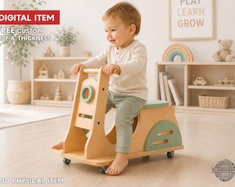 Digital CNC File: TUPTUP Kids Ride-on Toy | Montessori Inspired  (Customizable)