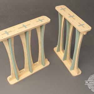 PALANYA Table legs | Digital Item | Customizable | Plywood Table Legs | Mid-century | Digital Item | CNC File | Dxf - Dwg - STL File