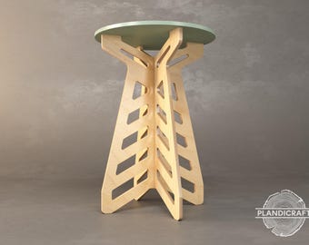 PENCER Round Coctail Table CNC File: | Bar Height Pub Table (Digital Item)(customizable)