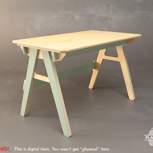 ATAC Desk | Digital Item | Office Table | Customizable  | CNC File | Dxf - Dwg - STL File