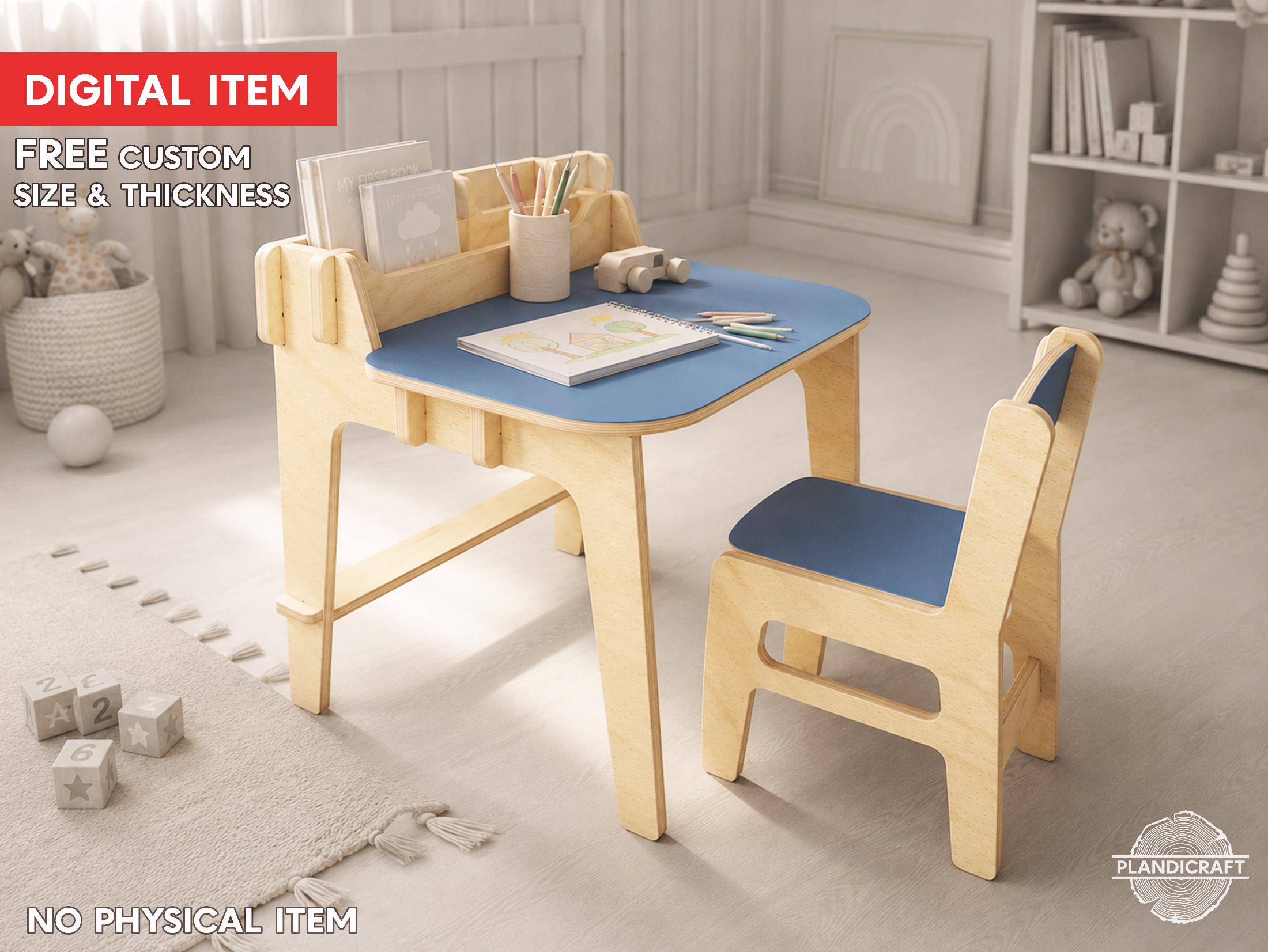 ハンドメイド木工品 椅子 座卓 多機能棚 Kids table and chair set