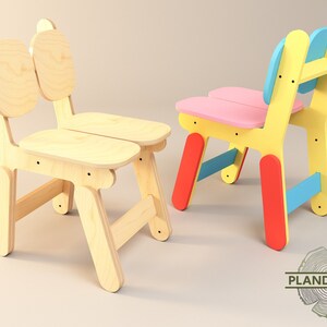 GROWUP Chair | Digital Item, Not Physical | Adult Chair | Flatpack Design | CNC File | Dxf - Dwg - STL File
